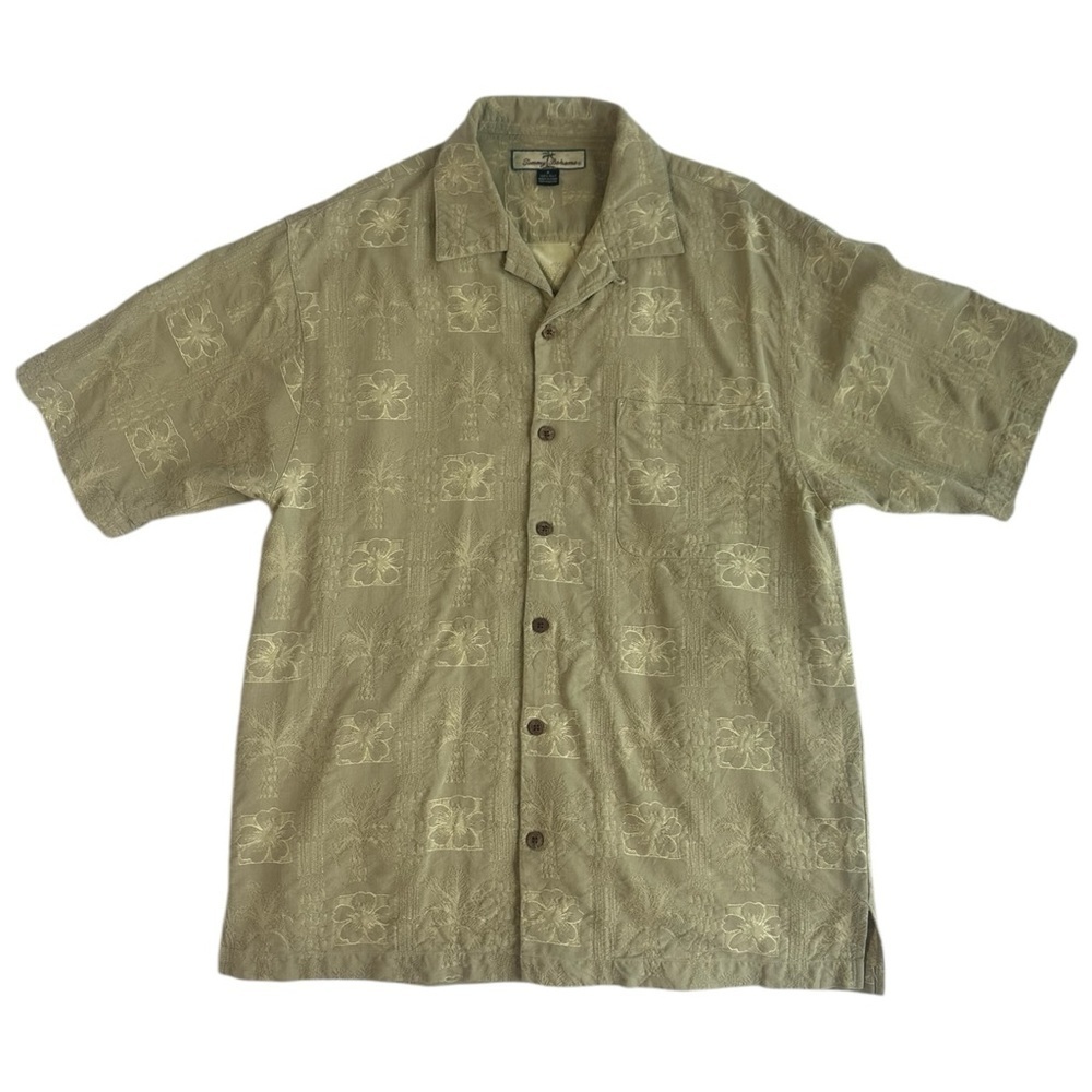 Tommy Bahama Men's 100% Silk Hawaiian Camp Short Sleeve Shirt Size Small